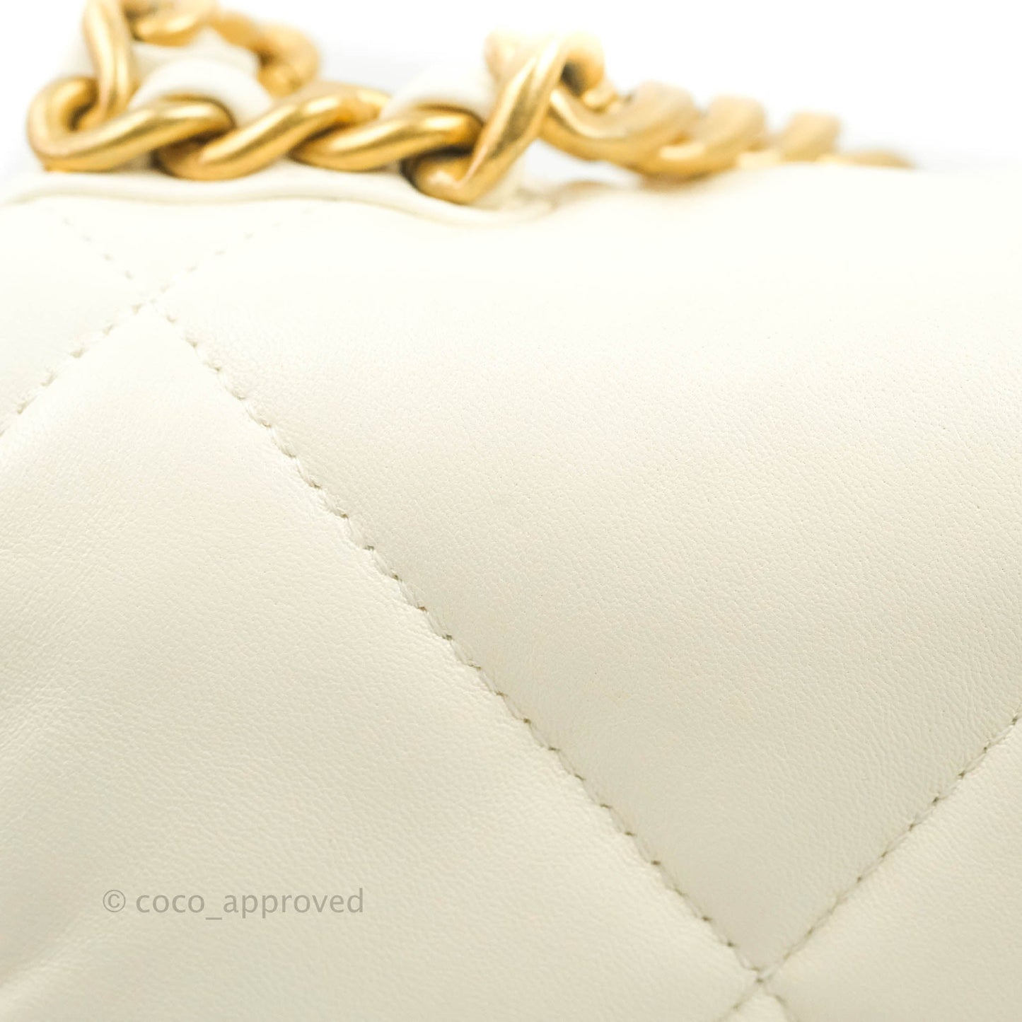 Chanel 19 Small White Mixed Hardware