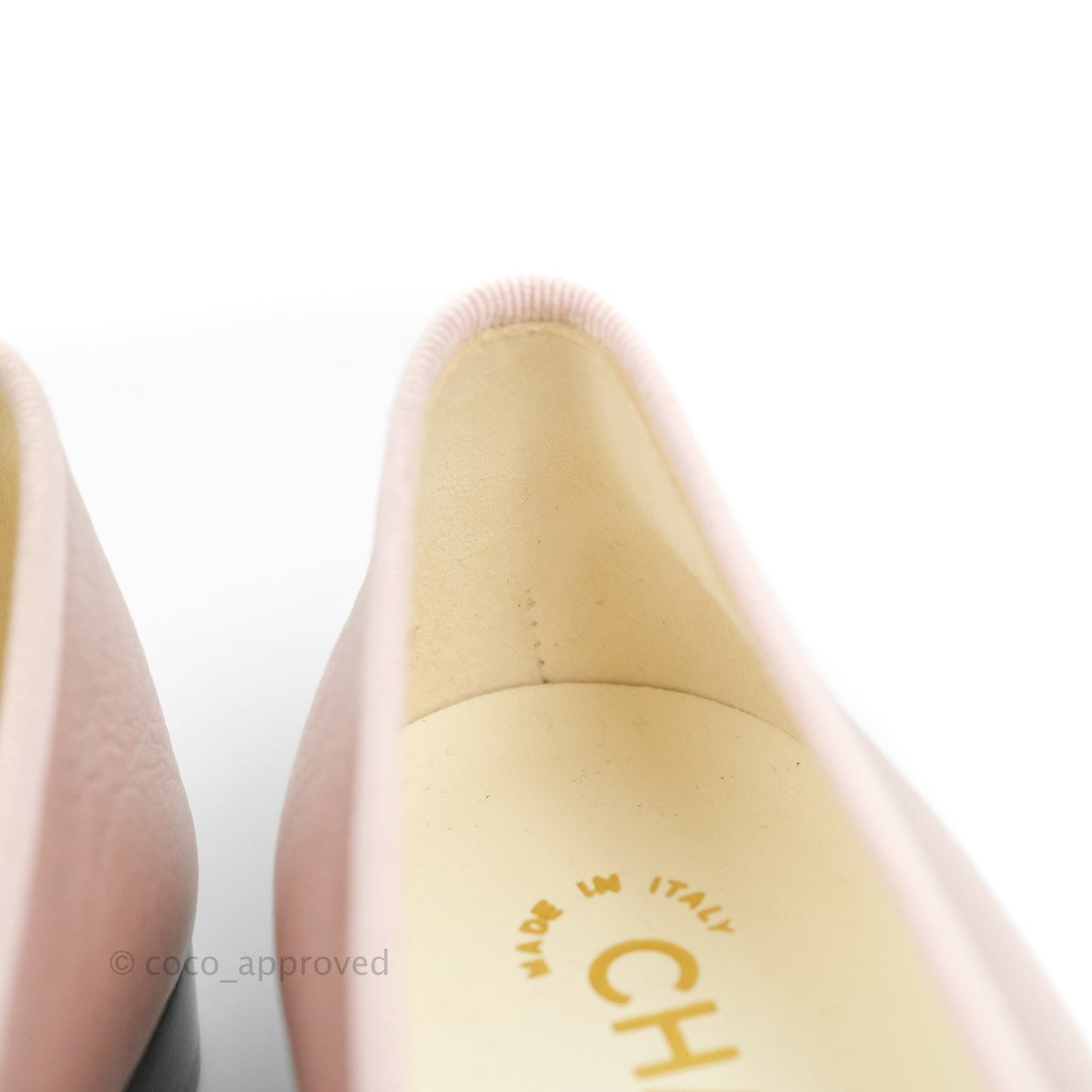 Chanel Ballerina Flats Pink Black Size 36