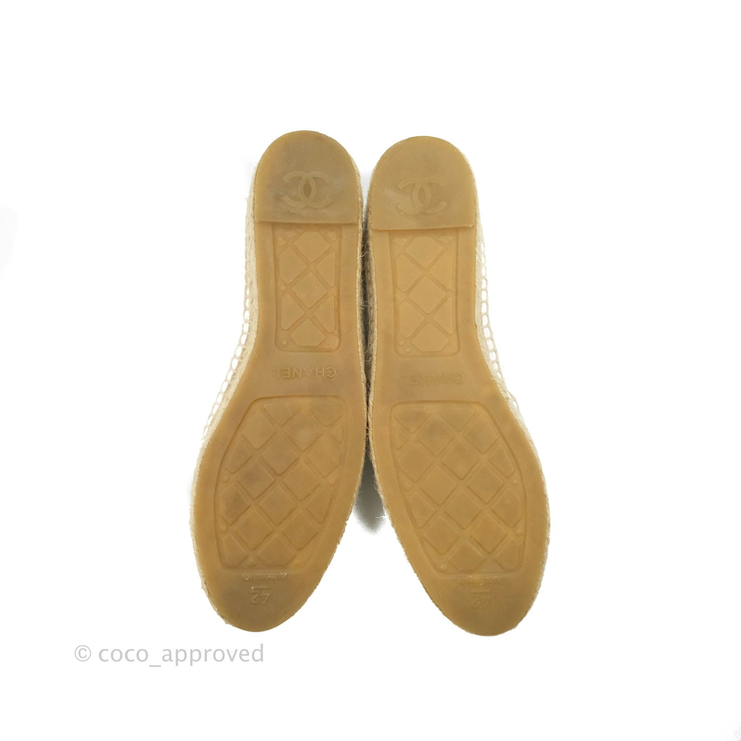 Chanel Espadrilles Tweed Black White 42C