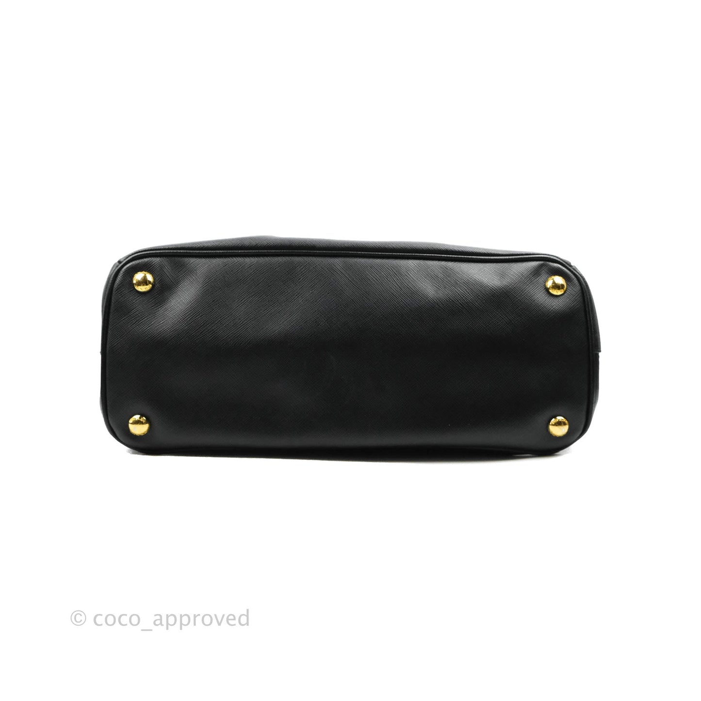 Prada Galleria Double Lux Black Saffiano Leather Zip Satchel
