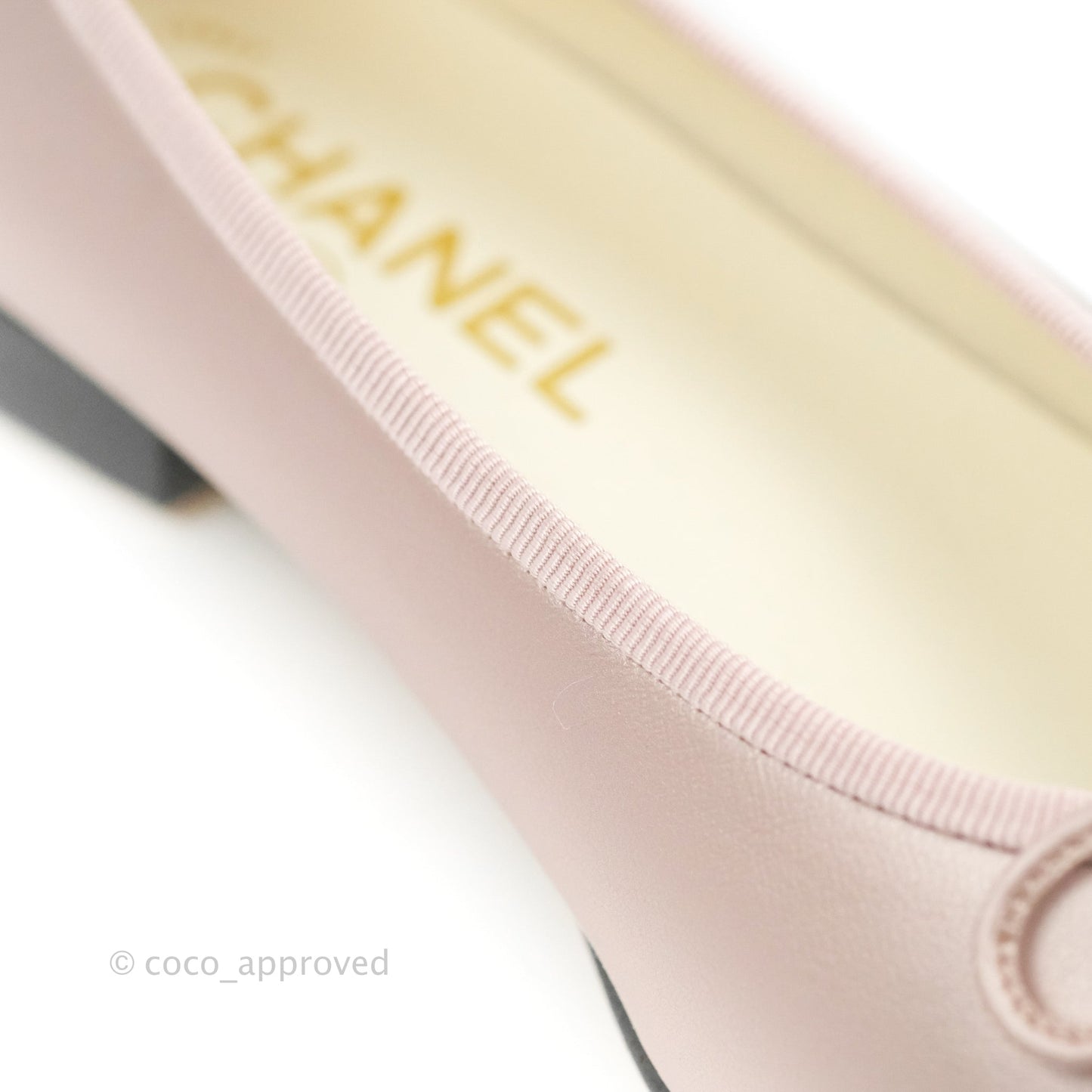 Chanel Ballerina Flats Pink Black Size 36