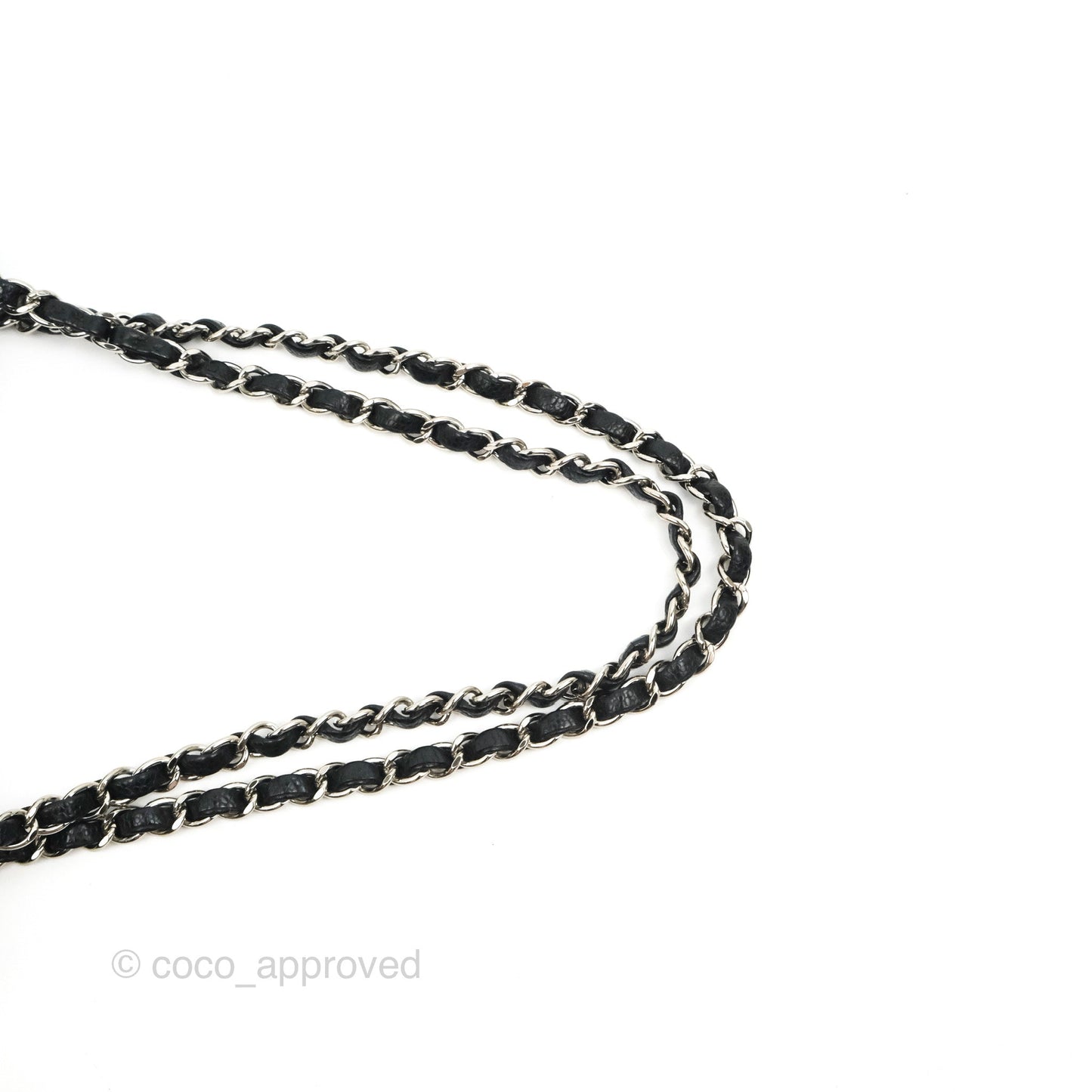 Chanel Classic M/L Medium Flap Quilted Black Caviar Silver Hardware