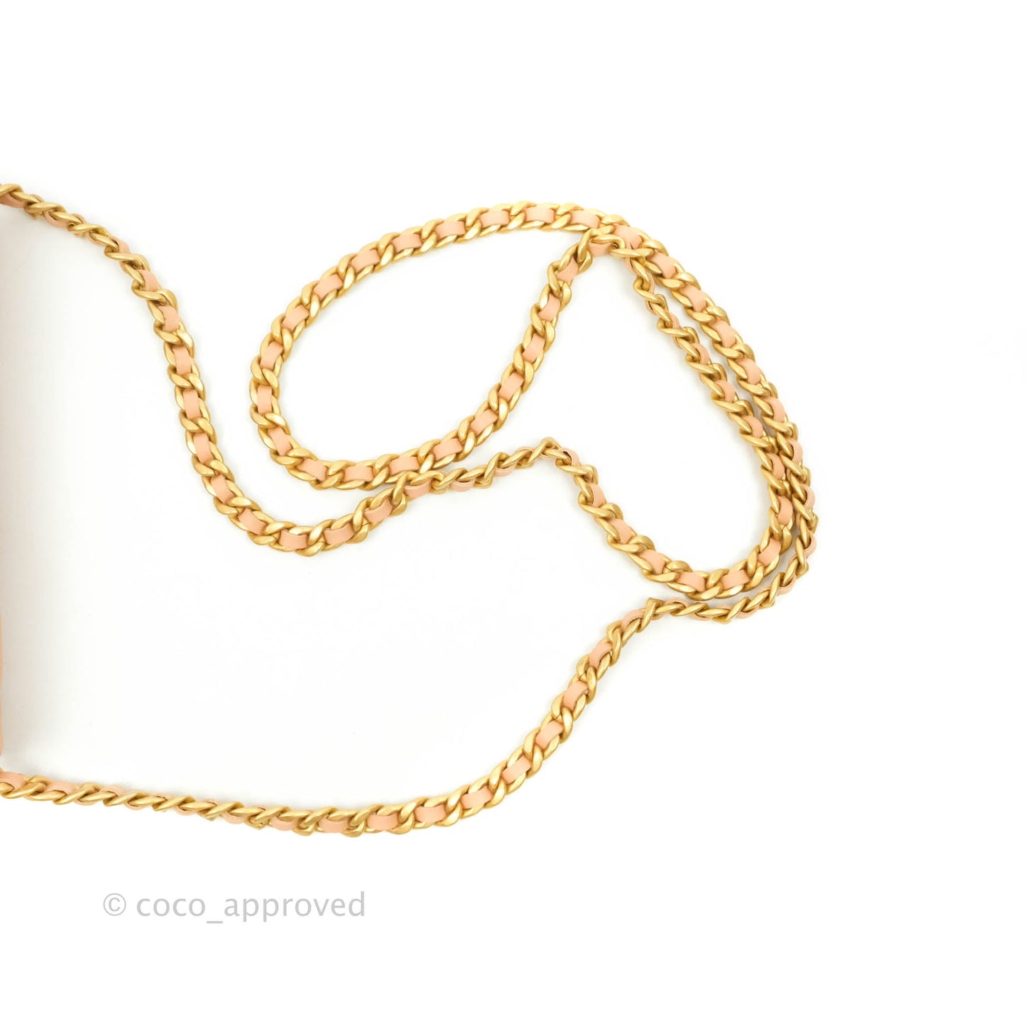 Chanel Clutch with Chain Beige Pink Calfskin Aged Gold Hardware