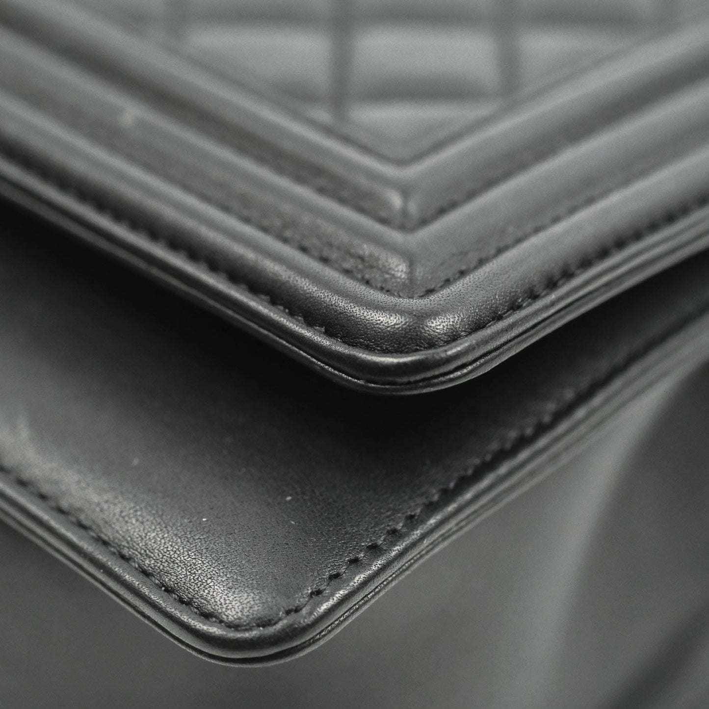 Chanel Quilted Medium Boy with Logo Handle Black Calfskin 2021 Cruise