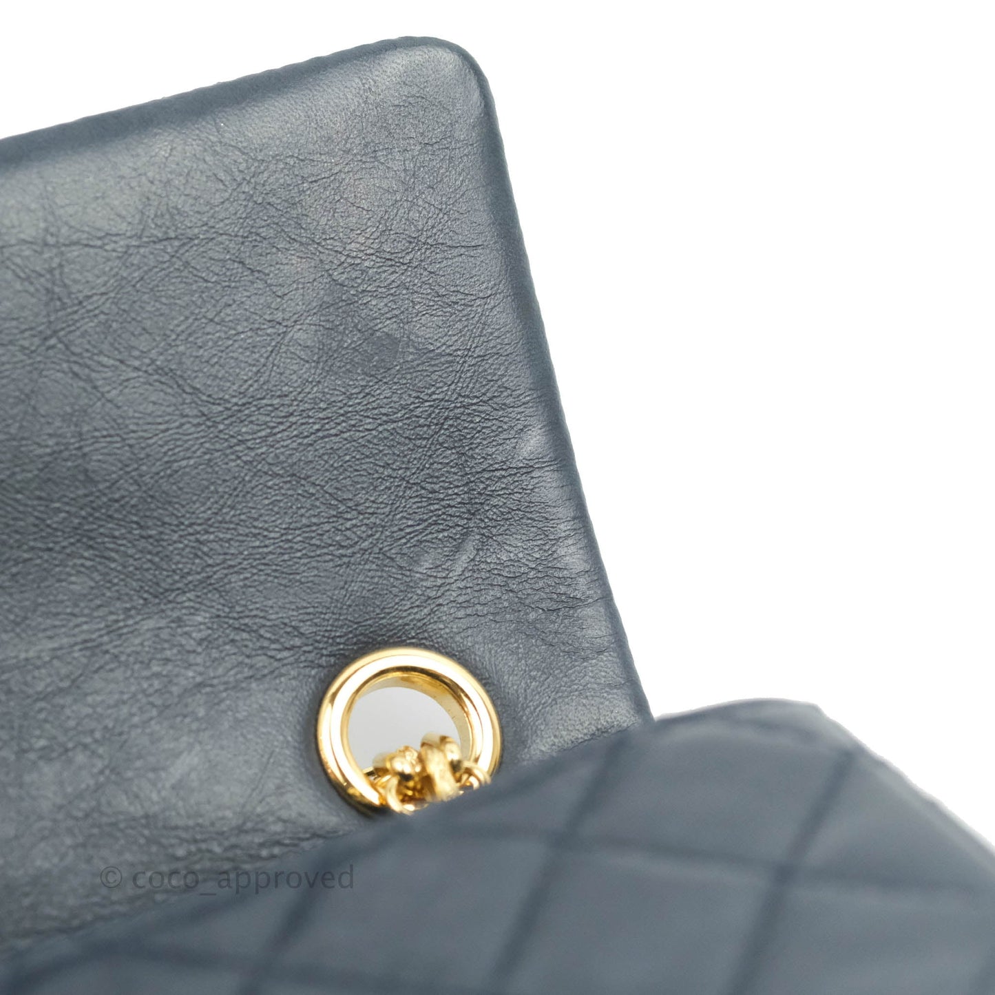 Chanel Mini Reissue 224 Navy Aged Calfskin Gold Hardware