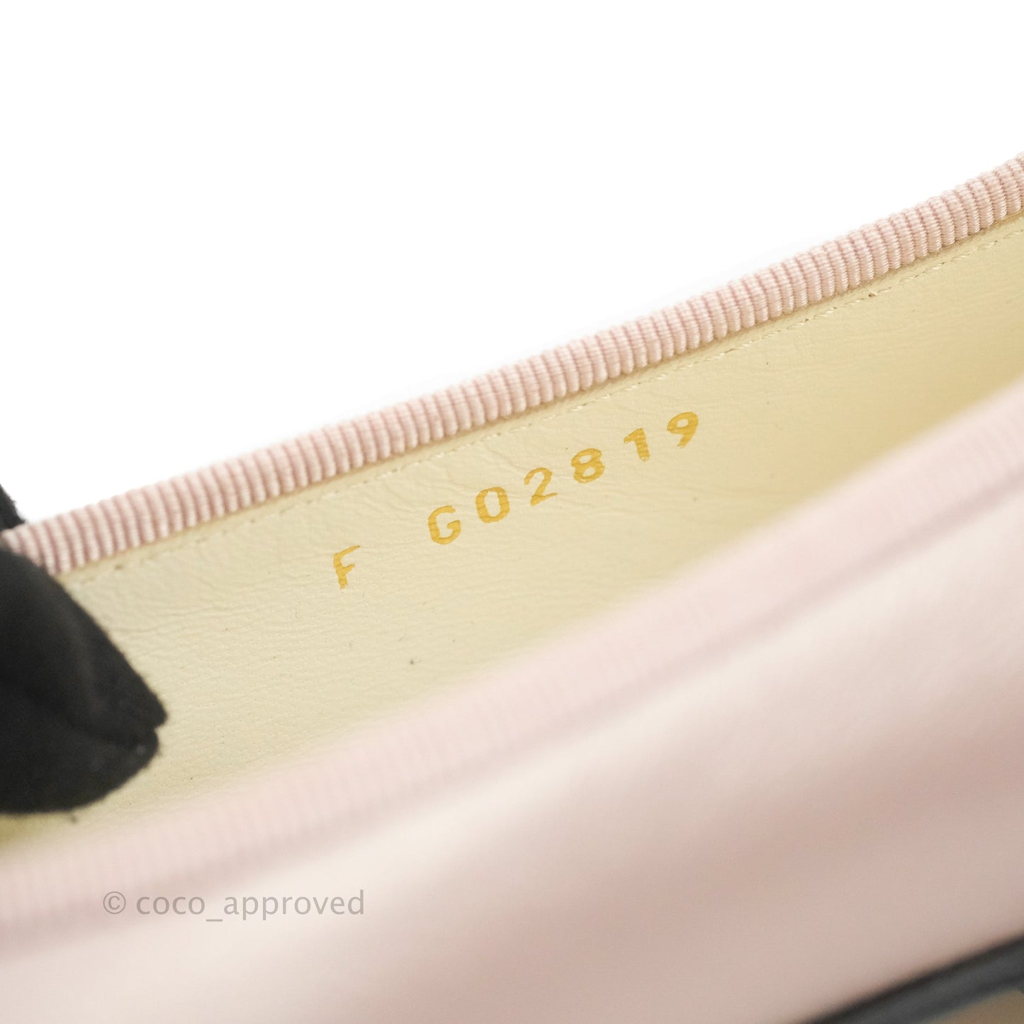 Chanel Ballerina Flats Pink Black Size 36