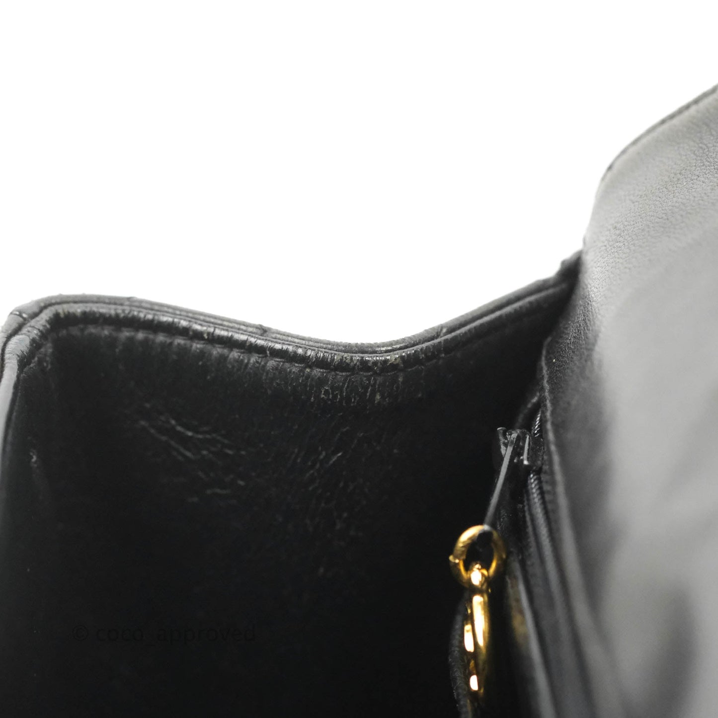 Chanel Vintage Jumbo Single Flap Black Lambskin 24K Gold Hardware