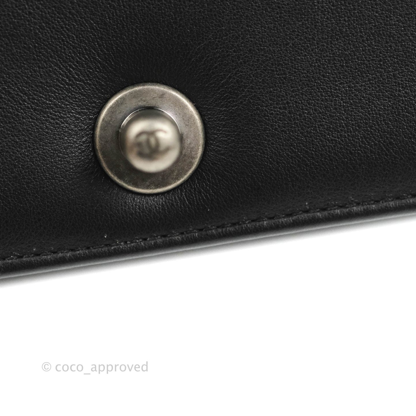 Chanel Quilted Medium Boy Black Calfskin Ruthenium Hardware