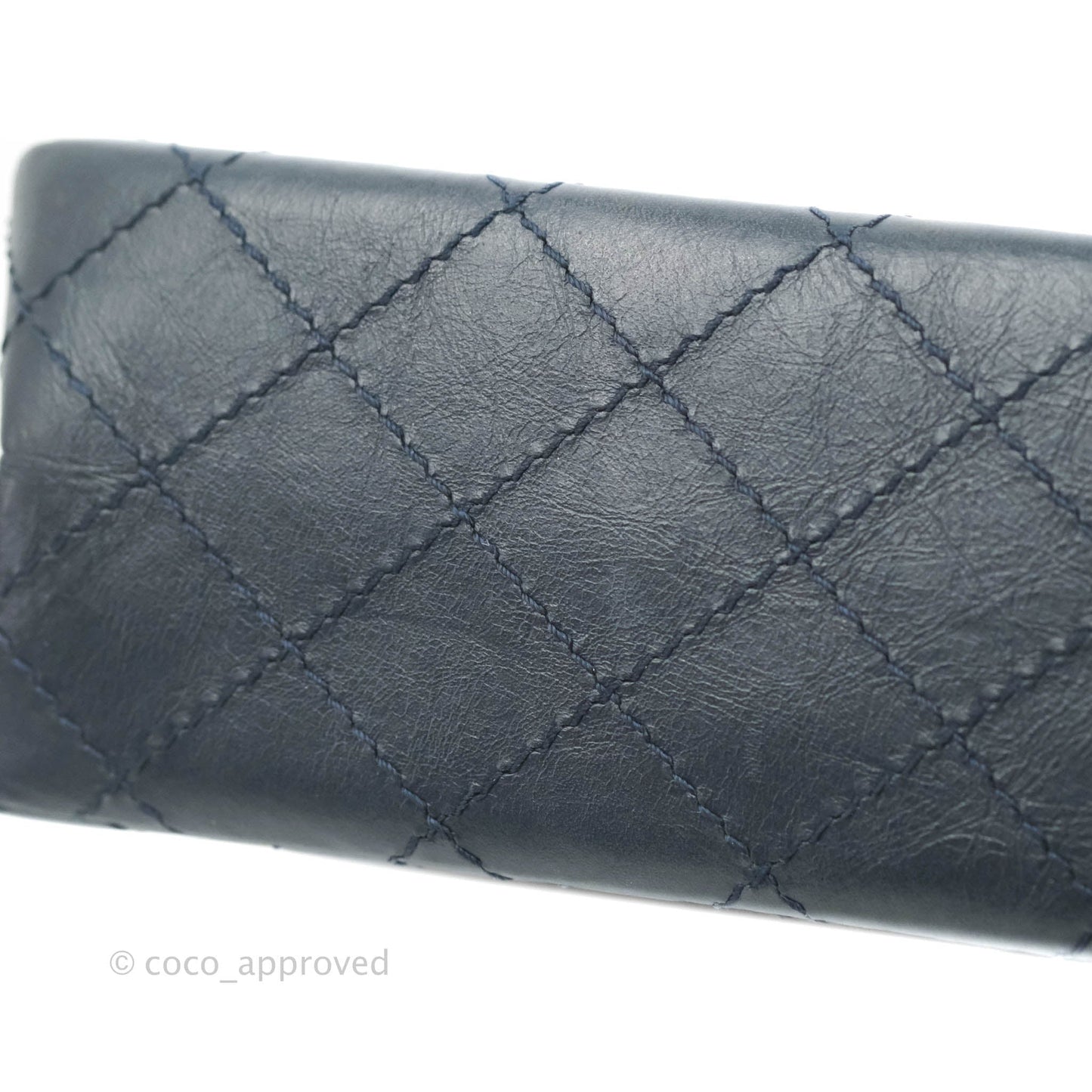 Chanel Mini Reissue 224 Navy Aged Calfskin Gold Hardware