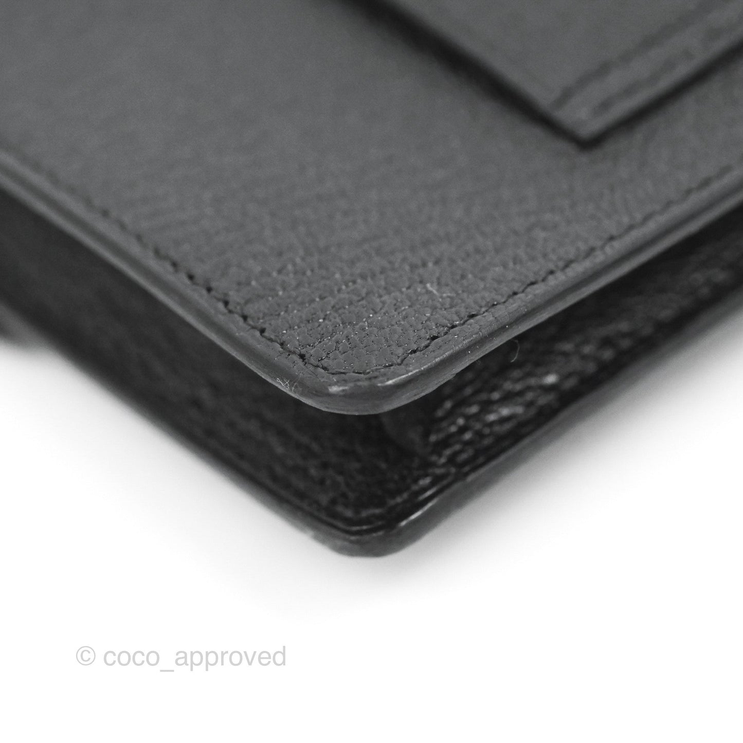Hermès Roulis Slim Wallet Chevre Mysore Black Gold Hardware