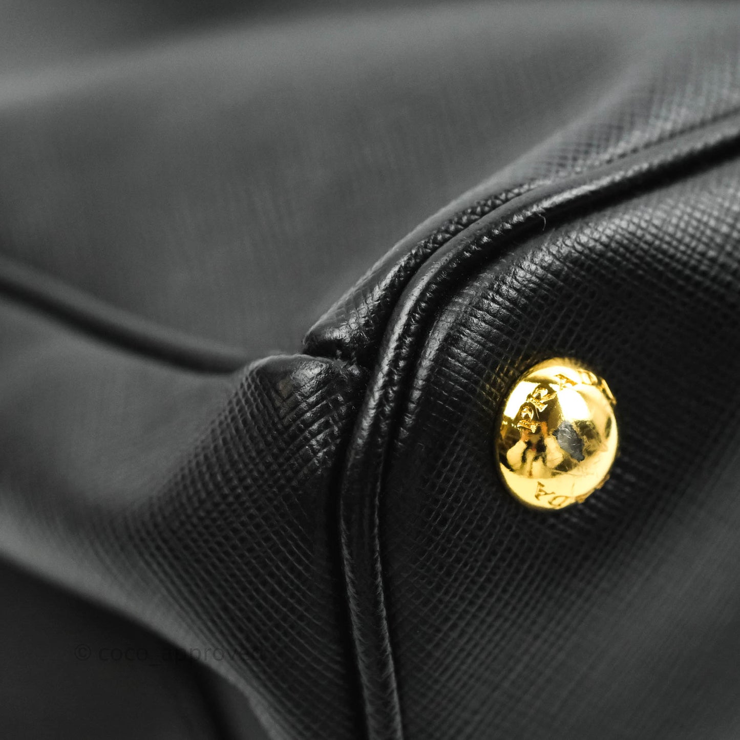 Prada Galleria Double Lux Black Saffiano Leather Zip Satchel