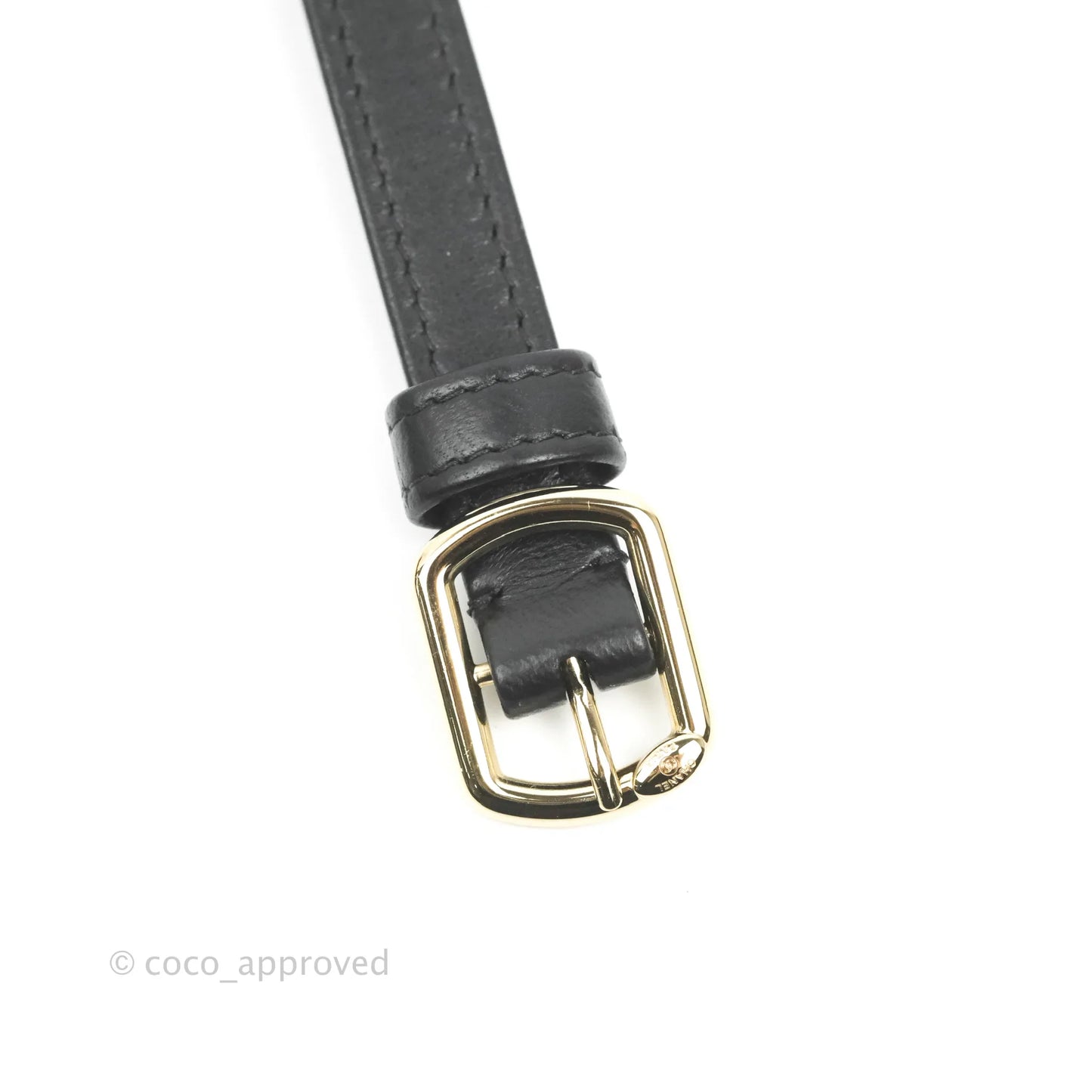 Chanel Resin Bi-Color Chain Mini Card Holder Belt Bag Black Lambskin Gold Hardware