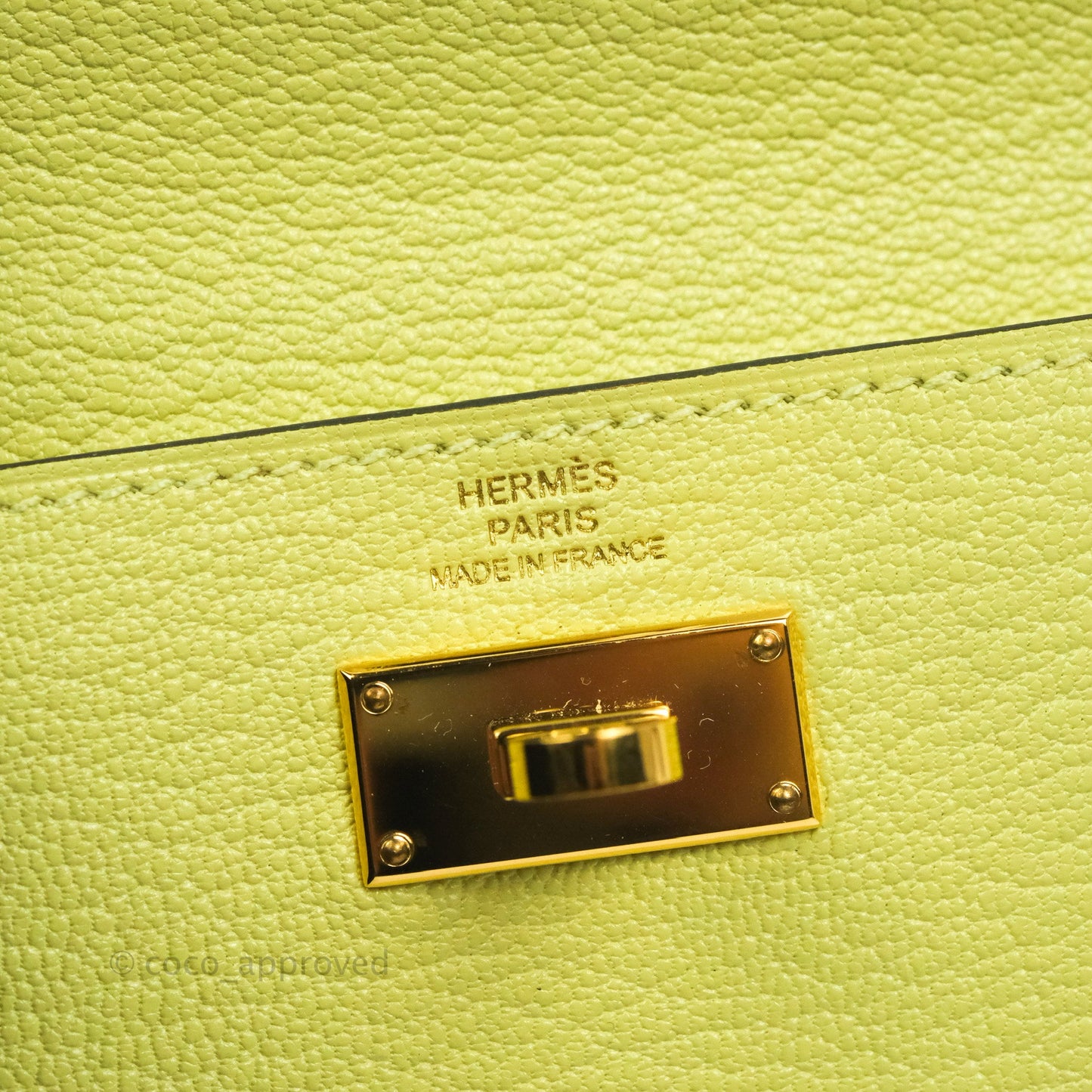 Hermès Kelly Pocket Compact Wallet Chevre Mysore Jaune Bourgeon Gold Hardware