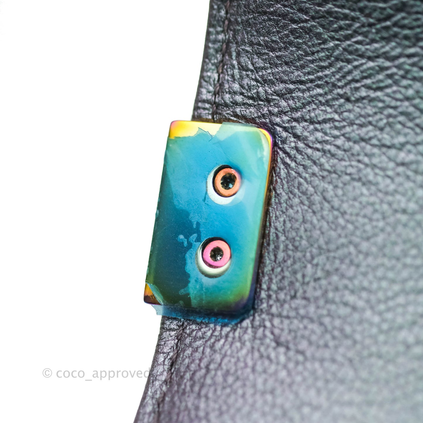 Chanel Medium Boy Bag Iridescent Purple Calfskin Mermaid Rainbow Hardware