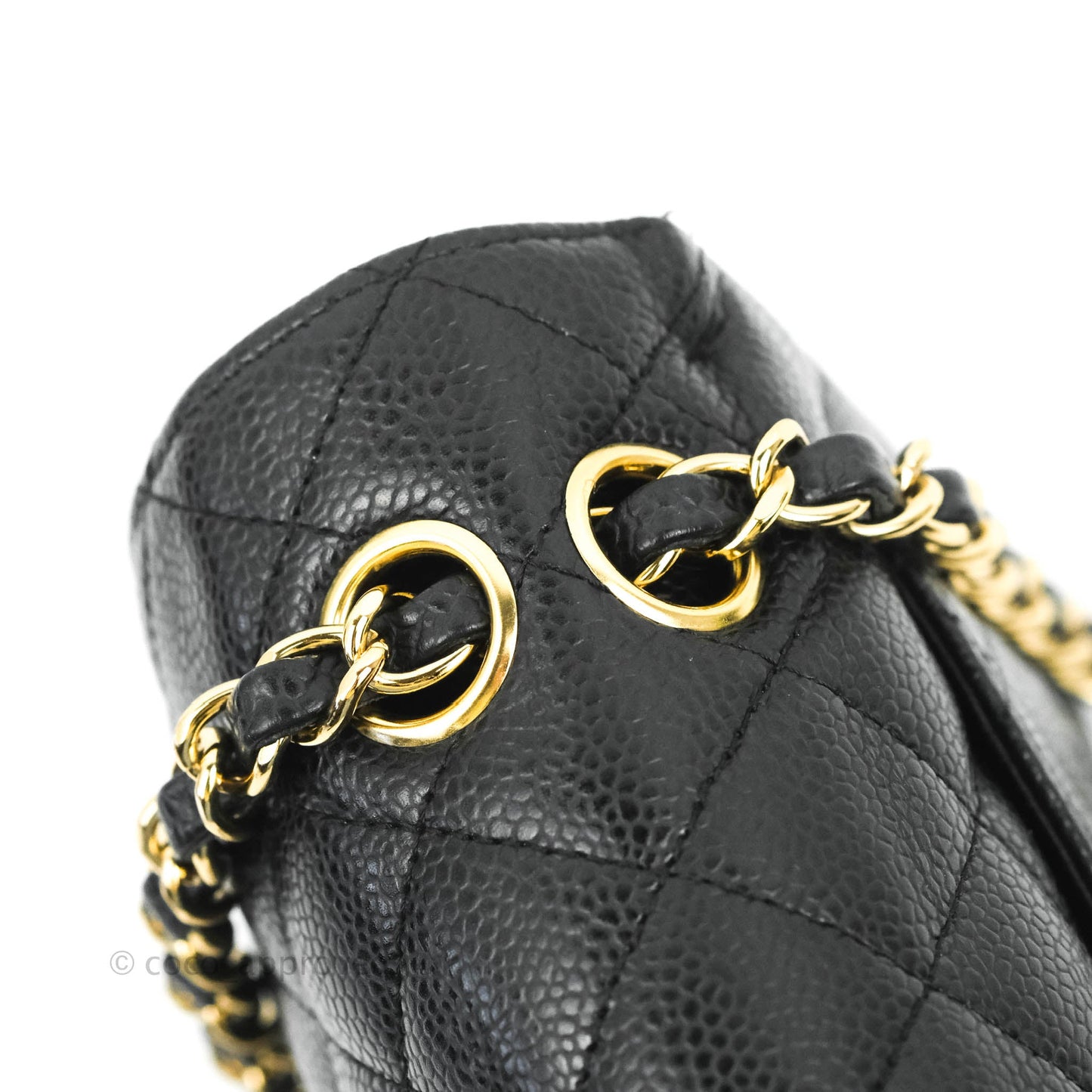 Chanel Small Classic Quilted Flap Black Caviar 24K Gold Hardware