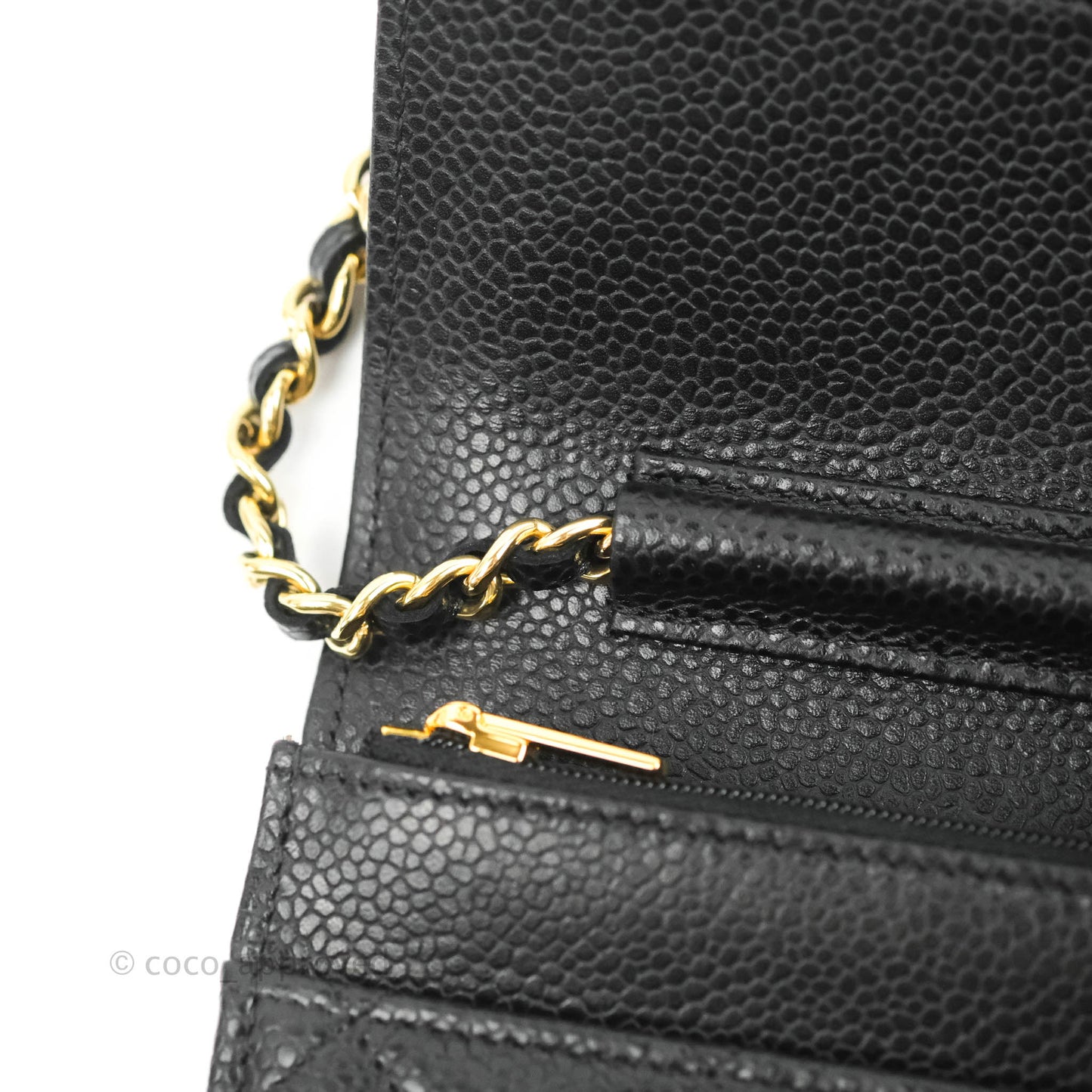 Chanel Quilted Classic WOC Black Caviar Gold Hardware