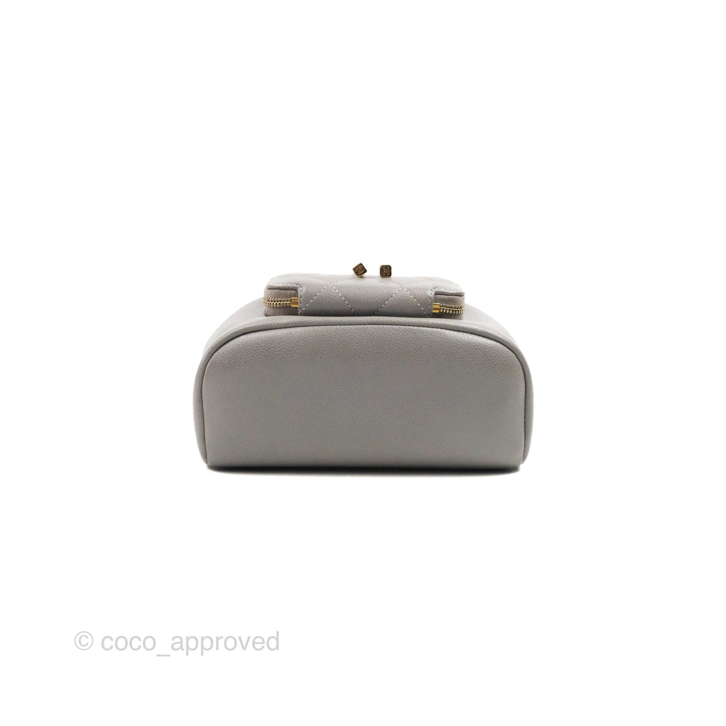 Chanel Business Affinity Drawstring Bucket Bag Grey Caviar Gold Hardware