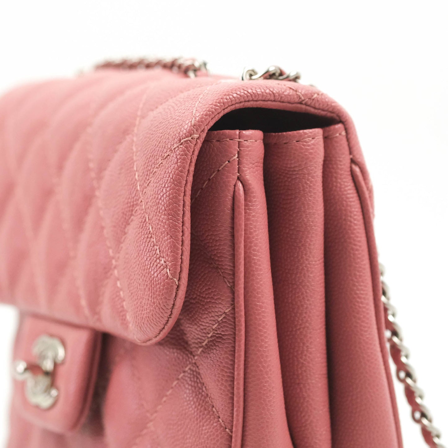 Chanel Caviar Quilted Small Urban Companion Flap Bag Pink Silver Hardware