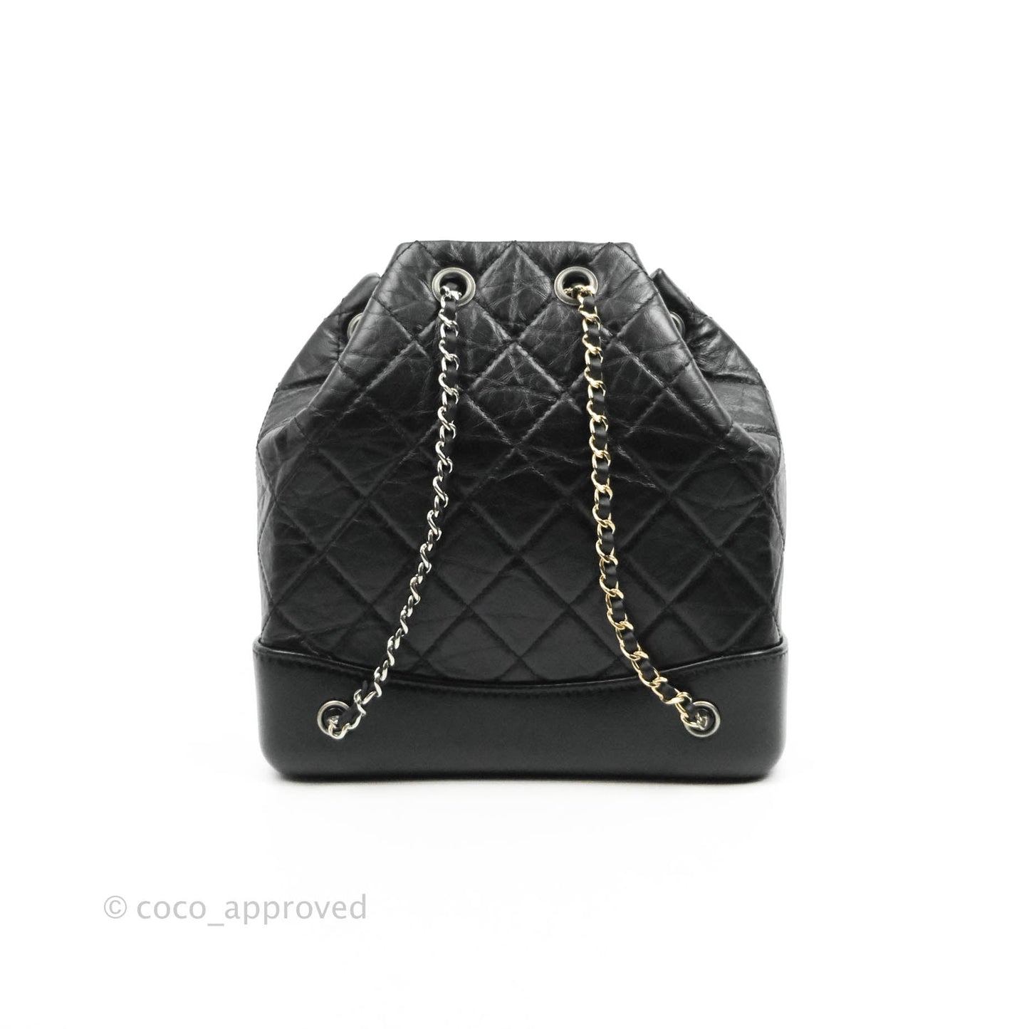 Chanel Small Gabrielle Backpack Black Aged Calfskin