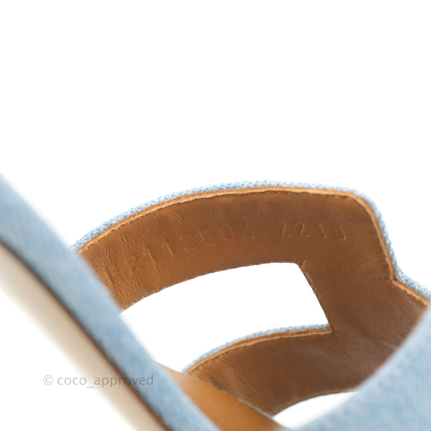 Hermès Oasis Denim Sandals Size 37.5