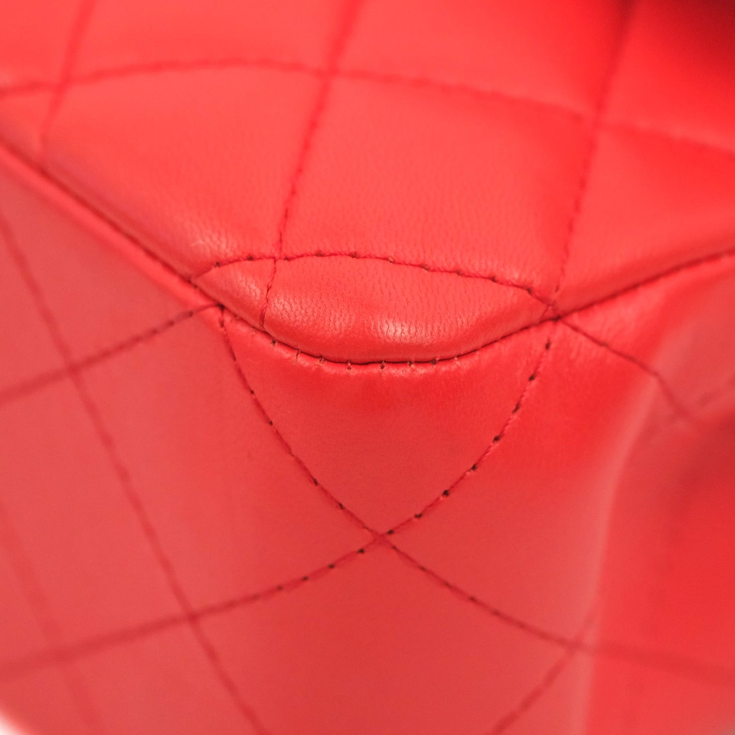 Chanel Classic M/L Medium Double Flap Red Lambskin Gold Hardware