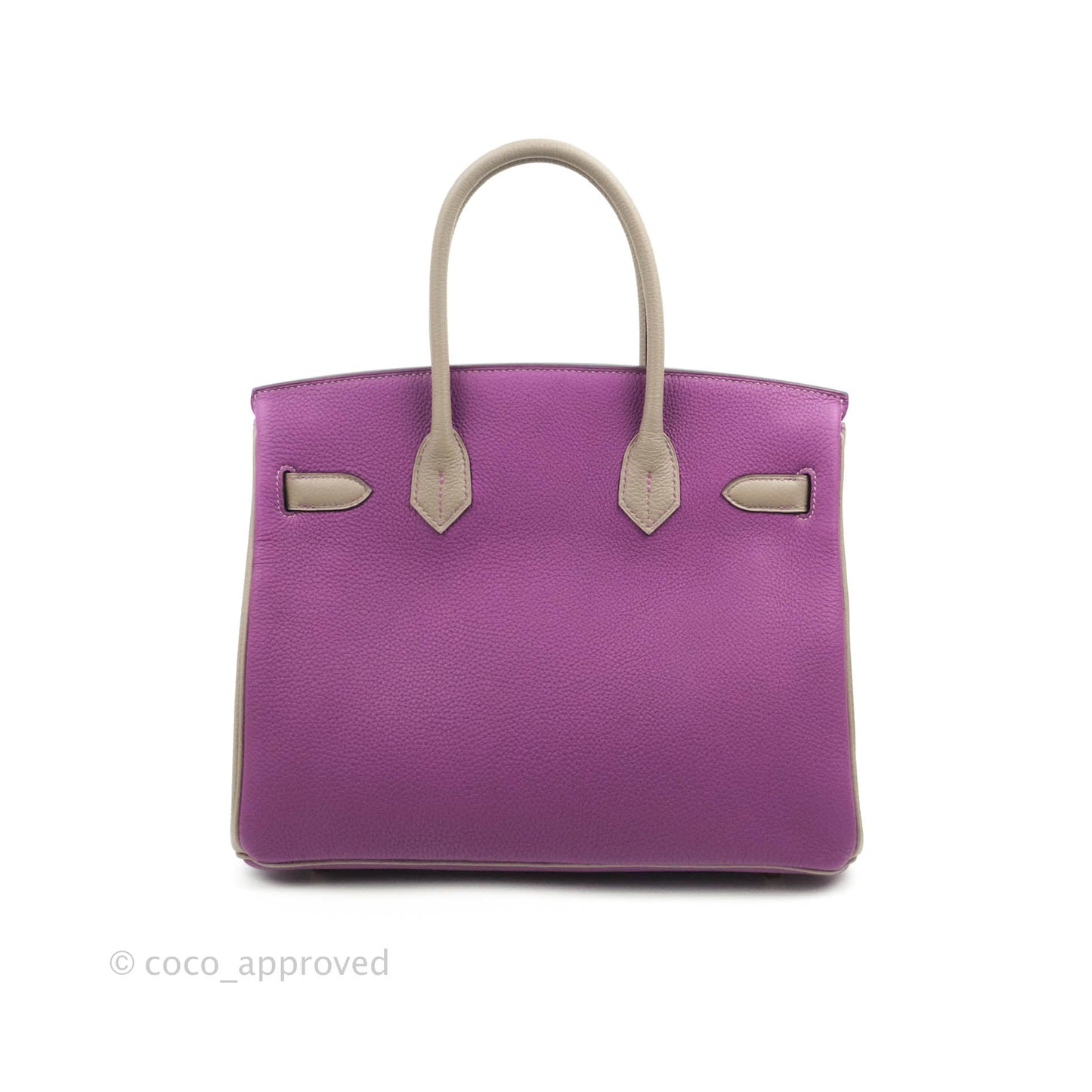 Hermès Birkin 30 Special Order Anemone P9 Gris Asphalt M8 Togo Gold Hardware