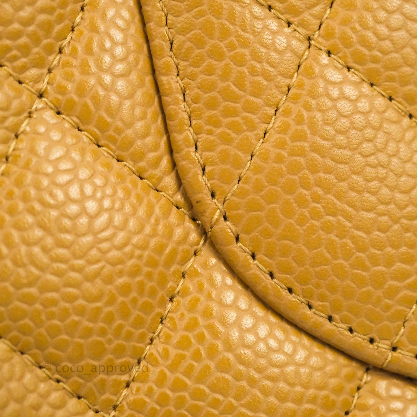 Chanel S/M Small Classic Quilted Flap Dark Beige Caviar 24K Gold Hardware