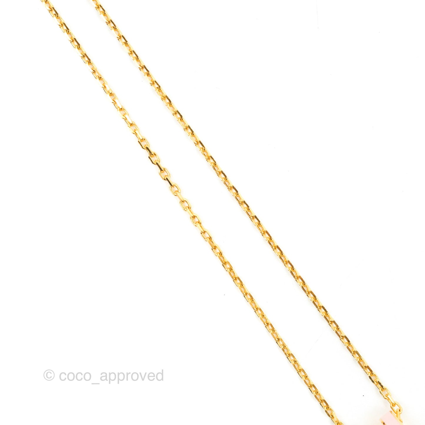 Hermès Mini Pop H Rose Dragee Pendant Necklace Gold Hardware