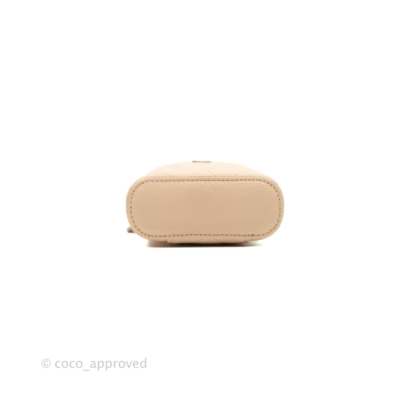 Chanel Classic Mini Vanity With Chain Beige Caviar Gold Hardware