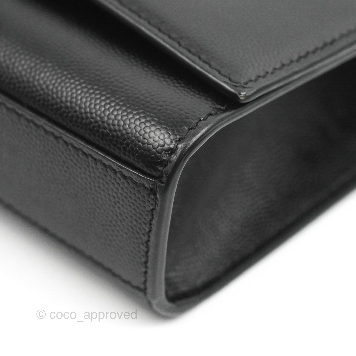 Saint Laurent Medium Classic Monogram Kate Black Grained Calfskin