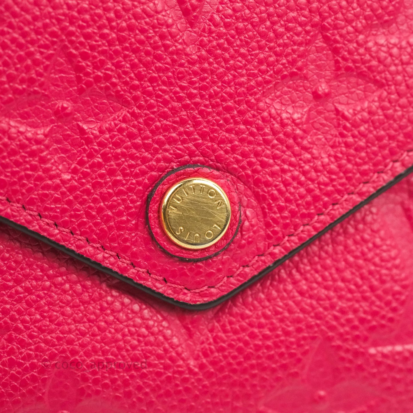 Louis Vuitton Victorine Empreinte Monogram Wallet Dark Pink