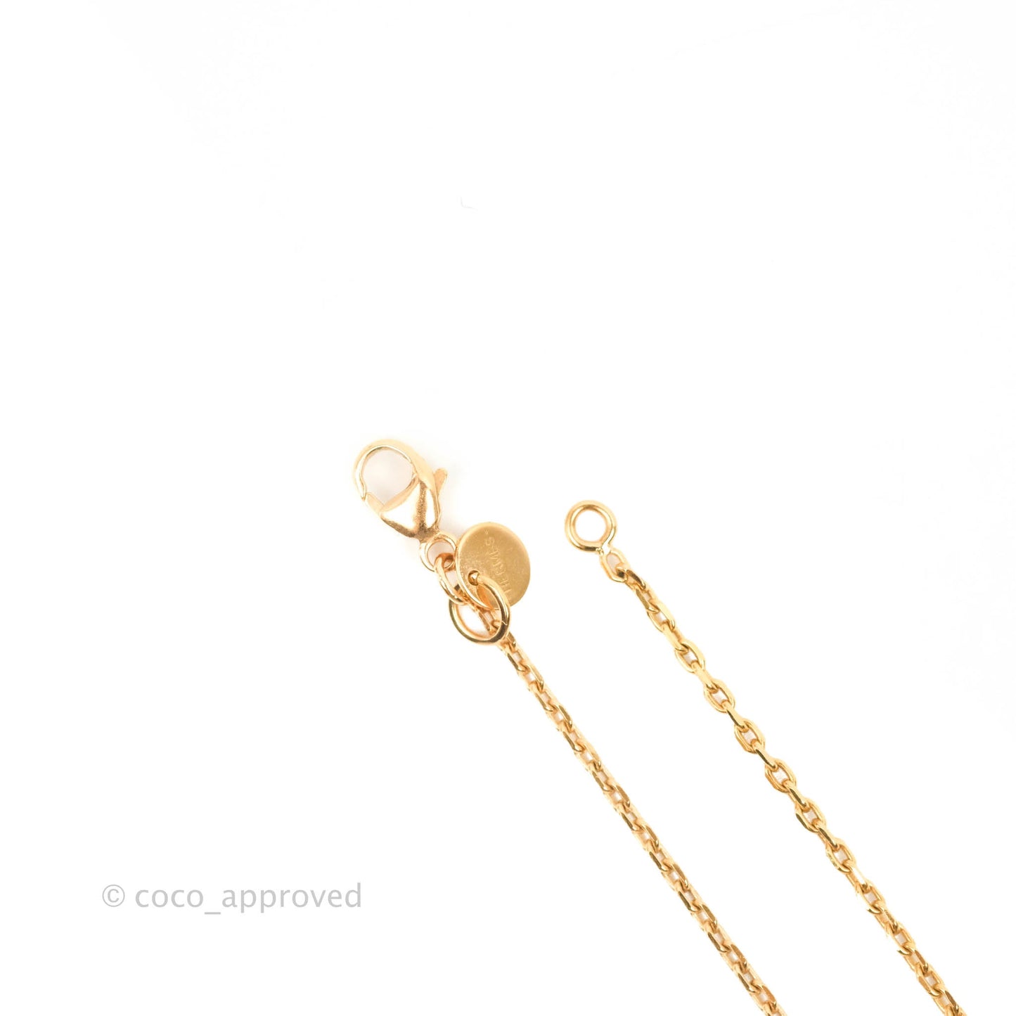 Hermès Swift As De Coeur Necklace Gold