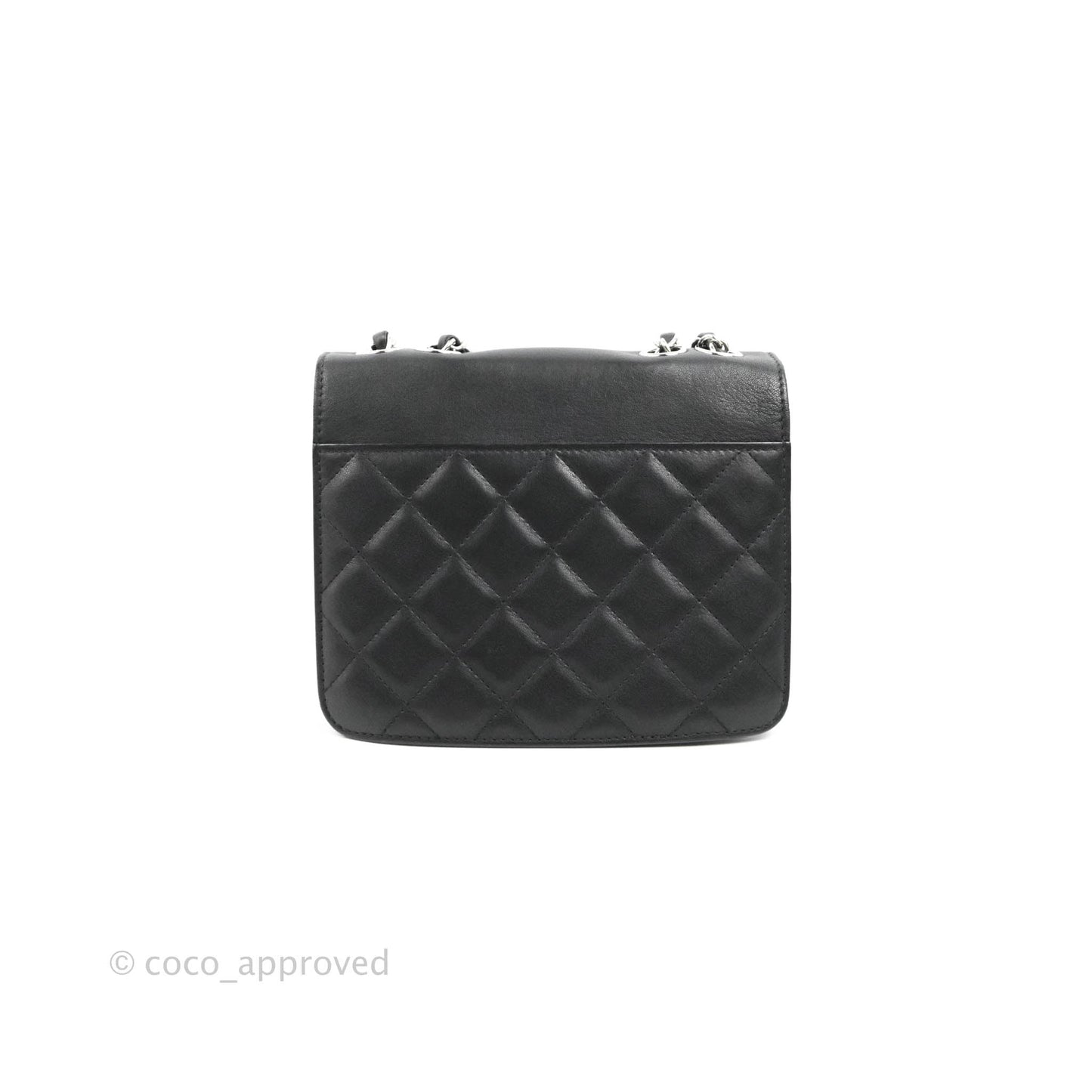 Chanel Quilted Mini Urban Companion Flap Black Calfskin Silver Hardware