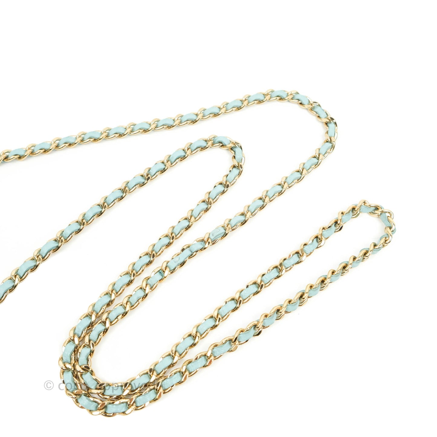 Chanel Trendy CC Quilted Wallet on Chain WOC Tiffany Blue Lambskin Gold Hardware
