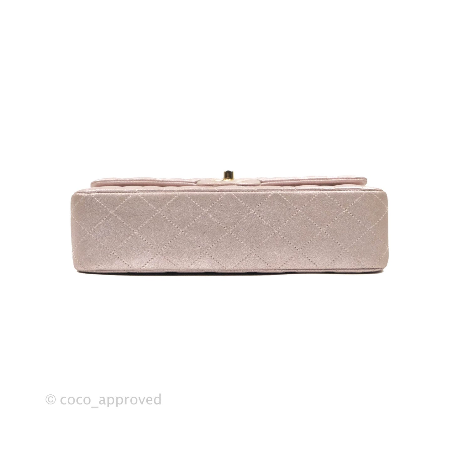 Chanel Classic M/L Medium Double Flap Rose Gold Pink Lambskin Gold Hardware