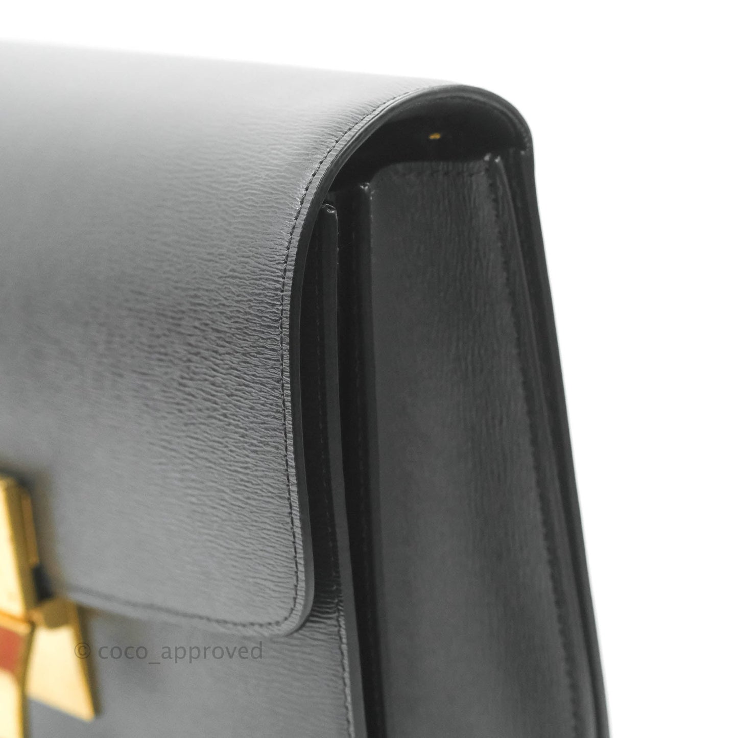 Celine Medium Classic Box Flap Dark Grey Liege Calfskin