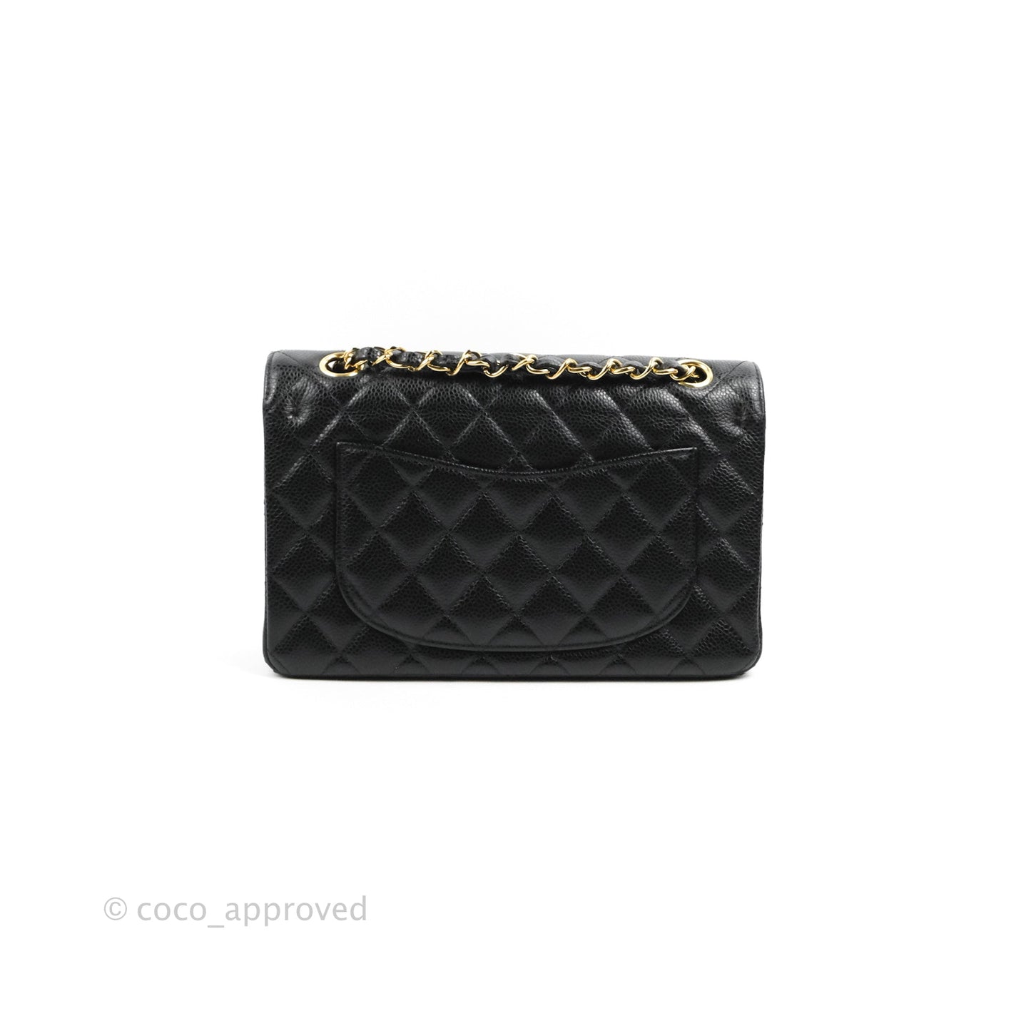 Chanel S/M Small Classic Quilted Flap Black Caviar Gold Hardware