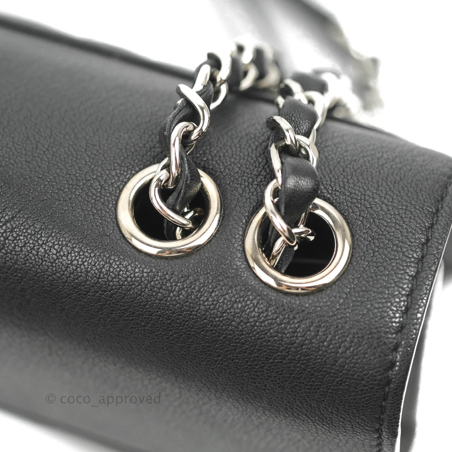 Chanel Quilted Mini Urban Companion Flap Black Calfskin Silver Hardware