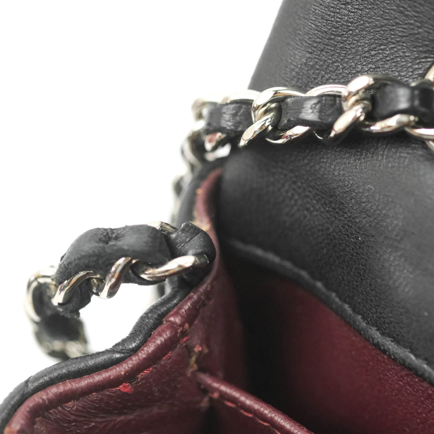 Chanel Quilted Extra Mini Rectangular Flap Black Lambskin Silver Hardware