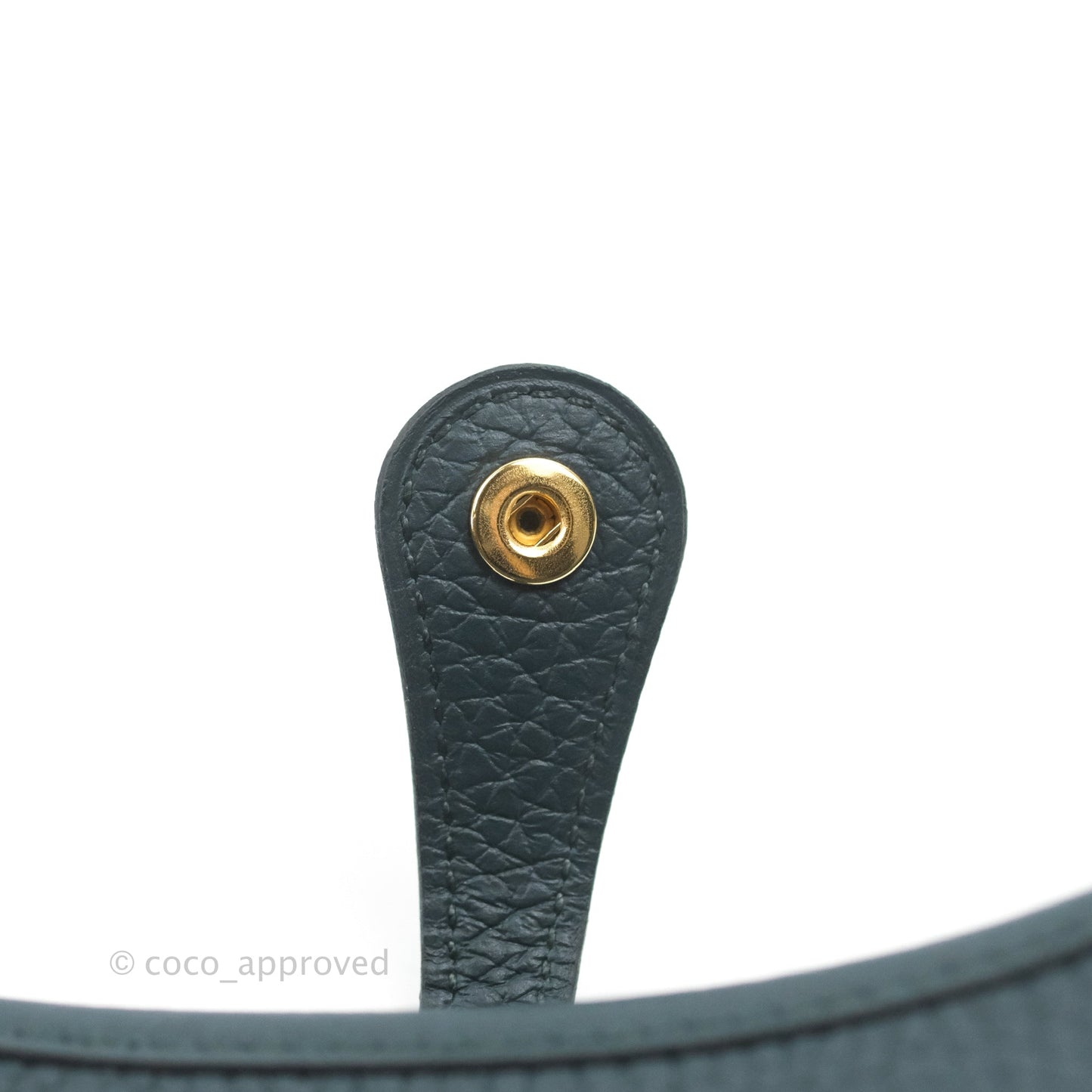 Hermès Mini Evelyne 16 Vert Cypress Clemence Gold Hardware