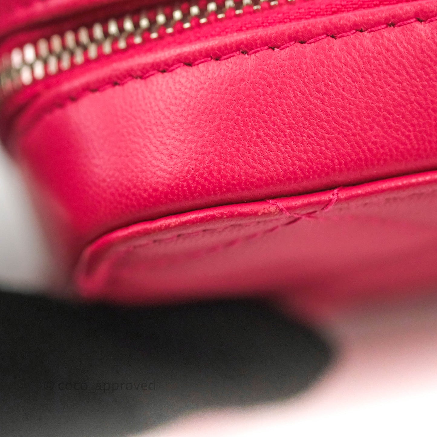 Chanel Mini Quilted Camera Case Pink Lambskin Silver Hardware