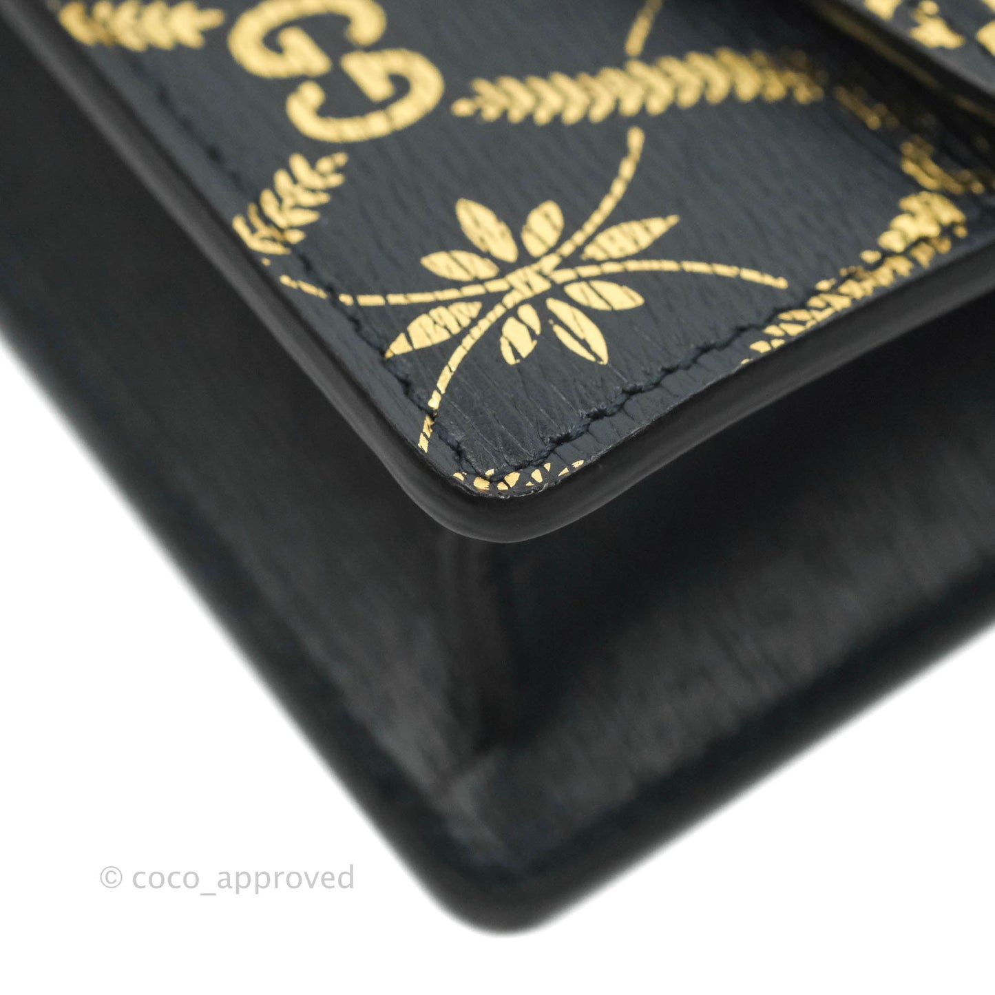Gucci Super Mini GG Sylvie Bag Black Calfskin Gold Hardware