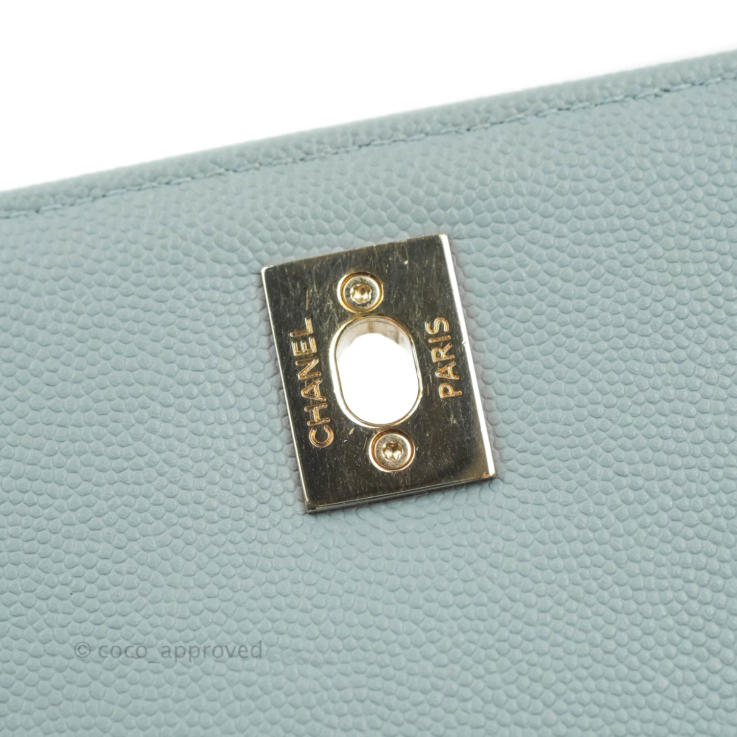 Chanel Quilted Small Business Affinity Flap Blue Caviar Gold Hardware