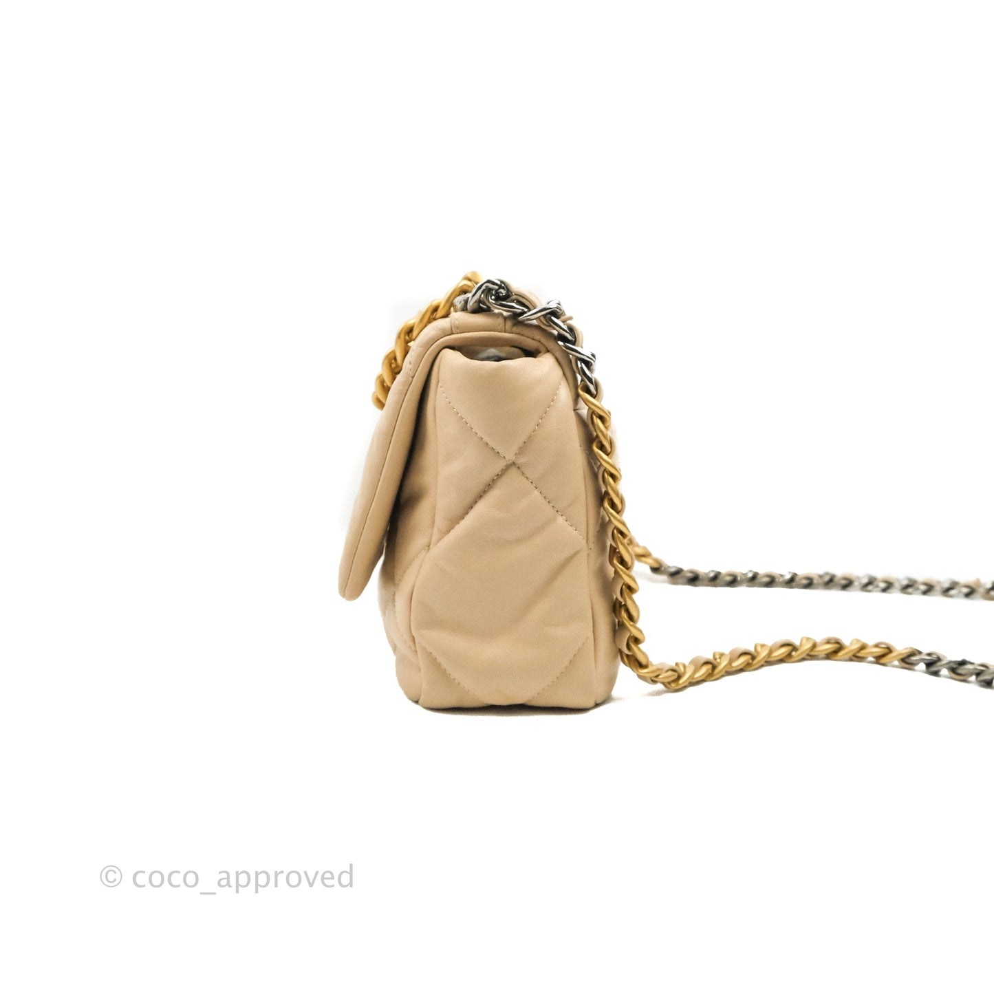 Chanel 19 Small Beige Mixed Hardware