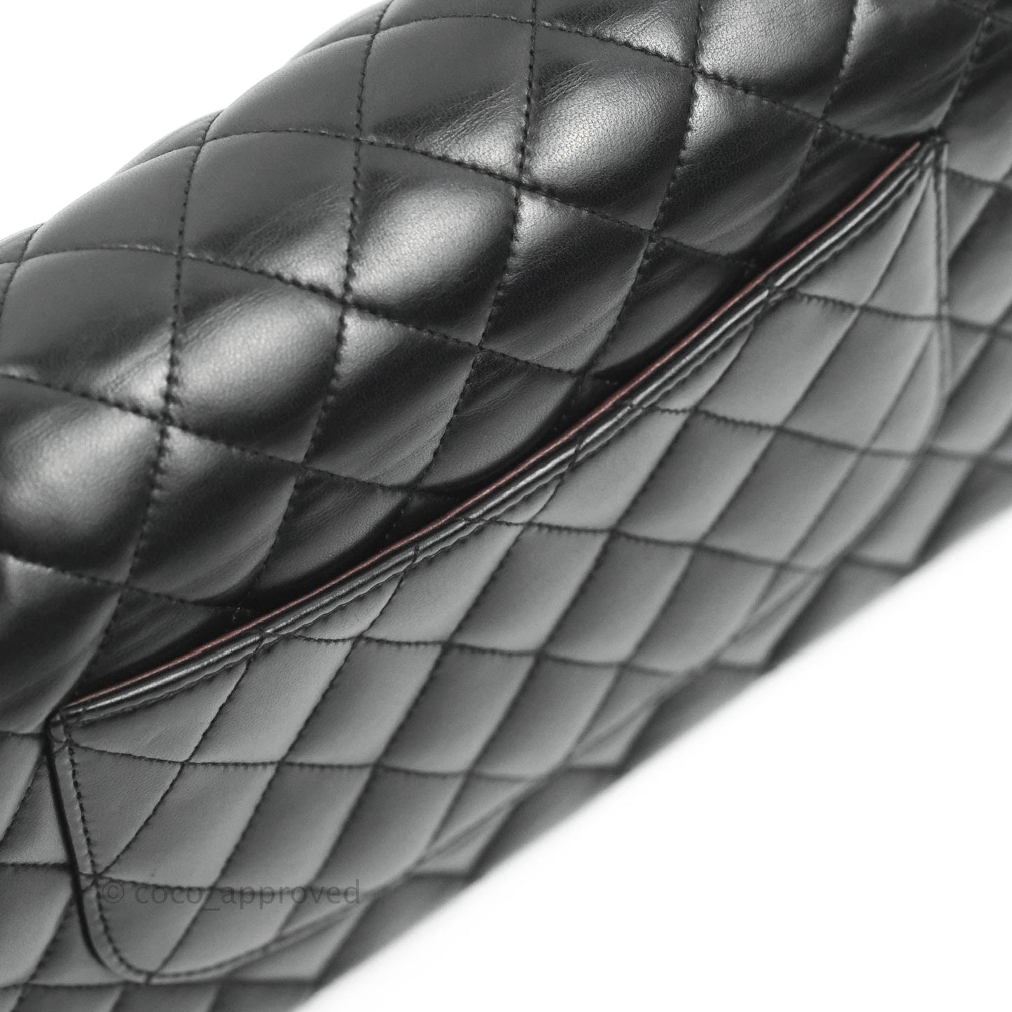 Chanel Classic M/L Medium Flap Quilted Black Lambskin 24K Gold Hardware
