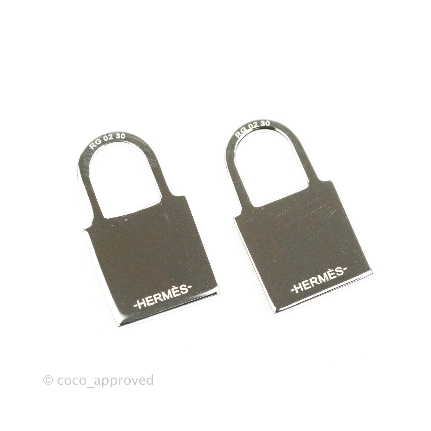 Hermès O'Kelly Earrings Pink Swift Palladium Hardware