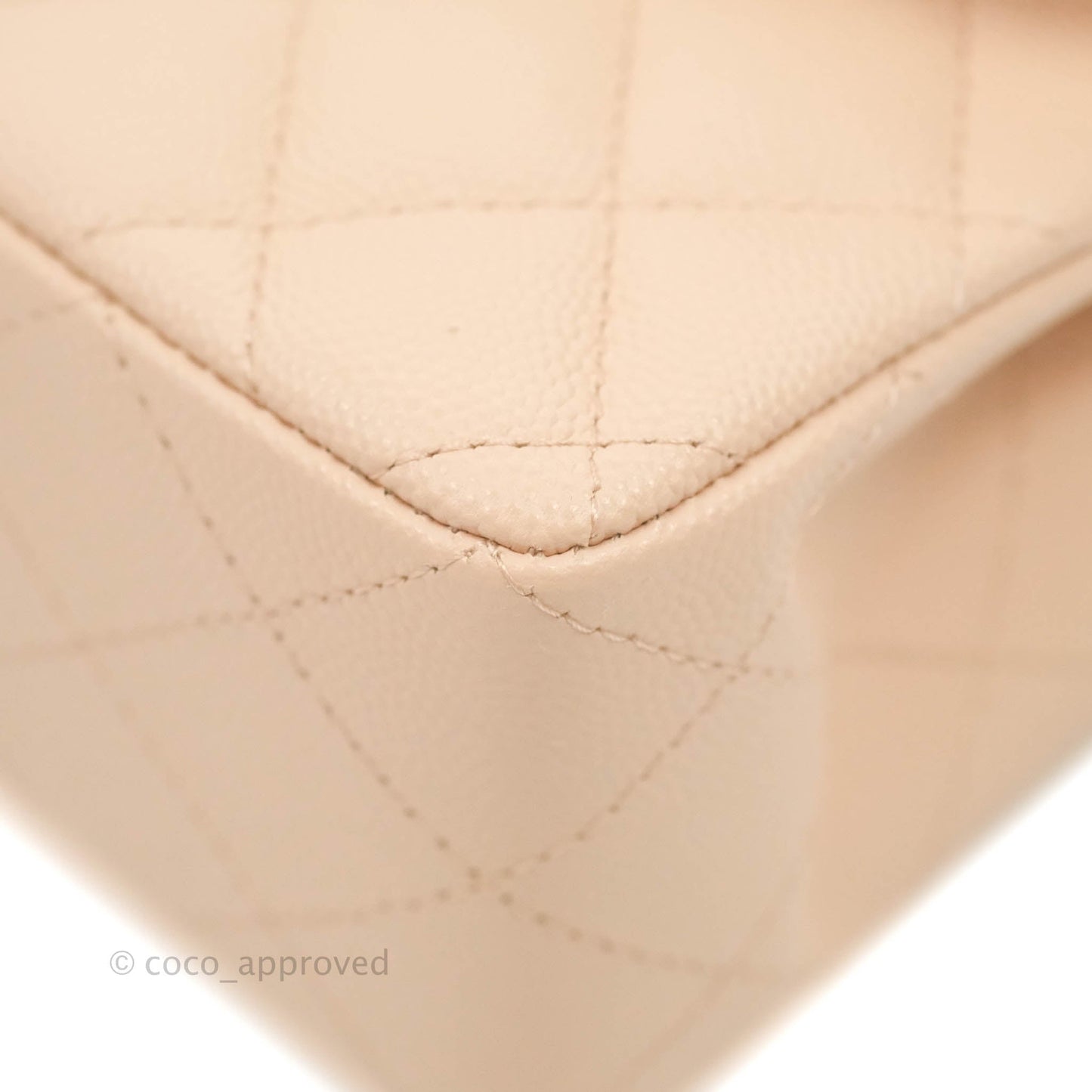 Chanel Small Classic Quilted Flap Light Beige Pink Caviar Gold Hardware 22C