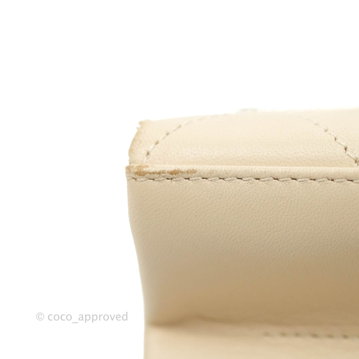 Chanel Small Flat Quilted Coco Luxe Flap Bag Light Beige Aged Gold Hardware