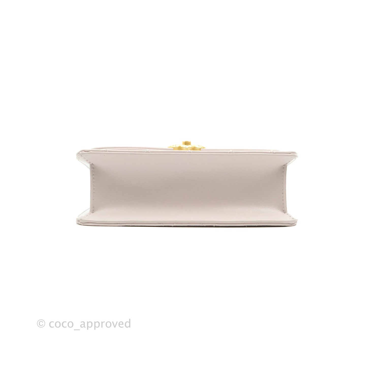 Chanel Mini Flap Light Lilac Glazed Calfskin Aged Gold Hardware