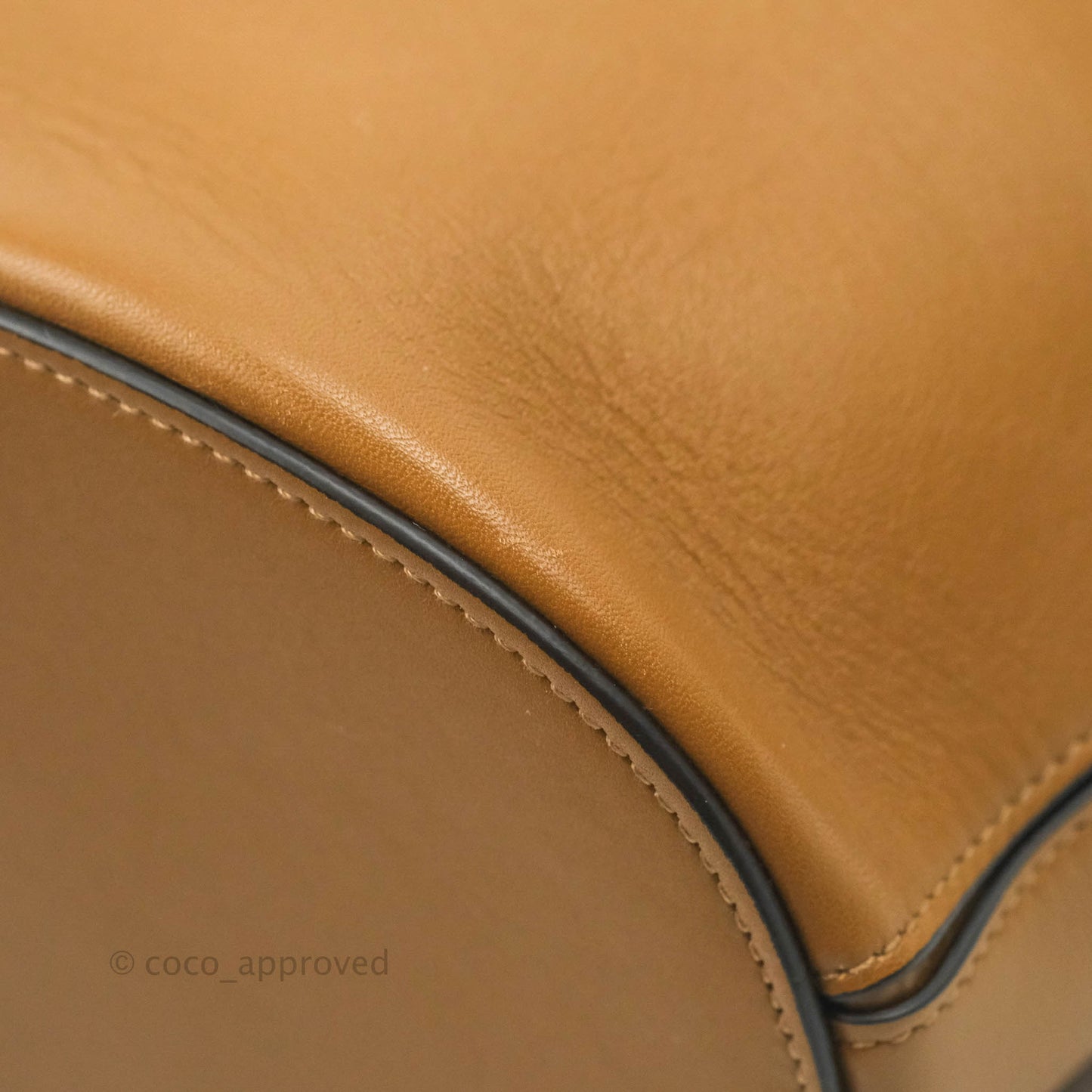 Celine Clasp Bucket Bag Brown